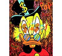 G-factory design Quadro stampa su tela Zio Paperone (50x40)