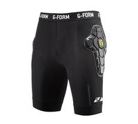 G-Form Ex-1 Fodera Corta per Bicicletta - Pantaloncini Imbottiti a Compressione per Uomo - Pantaloncini Protettivi per BMX e Snowboard - Nero/Giallo, Adulto Medio