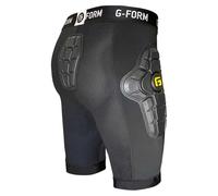 G-Form Ex-1 Fodera Corta per Bicicletta - Pantaloncini Imbottiti a Compressione per Uomo - Pantaloncini Protettivi per BMX e Snowboard - Nero/Giallo, Adulto X-Large