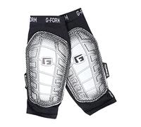 G-Form Pro-S Elite 2 CE Parastinchi da Calcio - Manicotti per Calcio e Parastinchi - Nero/Argento, Adulto Medio