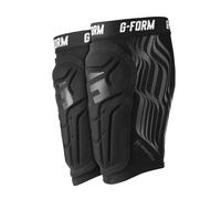 G-Form V2 - Parastinchi da calcio, nero/nero lucido, taglia L