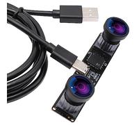 G Fotocamera USB con doppio obiettivo da 4 MP Sincronizzazione grandangolare Fotocamera per PC Fotocamera ad alta velocità 1080P 60fps Lightburn Binocolo Webcam Mini UVC USB 2.0 Modulo fotocamera per