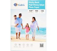 G&G 135GSM-4X6-100 Carta fotografica (autoadesiva) 135 g/m² 100 pz.