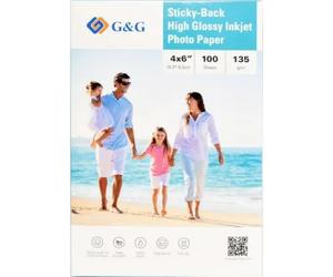 G&G 135GSM-4X6-100 Carta fotografica (autoadesiva) 135 g/m² 100 pz.