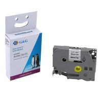 G&G 14952 Cassetta nastro Colore Nastro: Bianco Colore carattere: Nero 12 mm 8