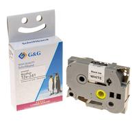 G&G 14954 Cassetta nastro Plastica Colore Nastro: Bianco Colore carattere: Nero