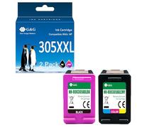 G&G 305 Compatibile con HP 305 Cartucce XL per HP DeskJet 2820e 2800 2720e 4220e 4210e 4120e 2710 2710e Envy 6020e 6000 6032e 6400 cartucce (colore nero)