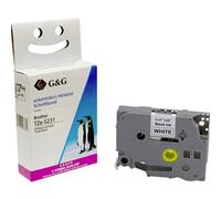 G&G 5BRTS231-TD Cassetta nastro Colore Nastro: Bianco Colore carattere: Nero 12