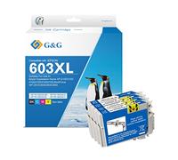 G&G 603XL cartuccia di inchiostro compatibile di ricambio per EPSON 603 XL per Expression Home XP-2100 XP-2105 XP-3100 XP-3105 XP-4100 XP-4105 Workforce WF-2830 WF-2850 (4 Pack)