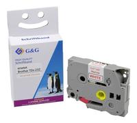 G&G BB-B-G-232 5T232-TD Cassetta nastro Colore Nastro: Bianco Colore carattere: