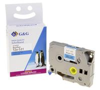 G&G BB-B-G-531 5T531-TD Cassetta nastro Colore Nastro: Blu Colore carattere: Ne