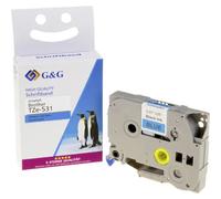 G&G BB-B-G-531 5T531-TD Colore Nastro: Blu Colore carattere: Nero 12 mm 8 m