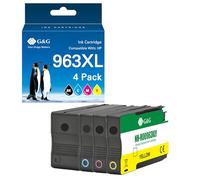 G&G Cartucce compatibili con HP 963 XL 963XL Multipack per HP OfficeJet Pro 9010 9012 9012e 9014 9014e 9020 9022 9022e 9025 (nero, ciano, magenta, giallo)
