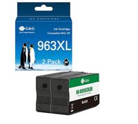 G&G Cartucce compatibili con HP 963 XL 963XL Multipack per HP OfficeJet Pro 9010 9012 9012e 9014 9014e 9020 9022 9022e 9025 cartucce (2 nere)