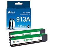 G&G Cartucce compatibili per cartucce HP 913A per HP PageWide Pro 477dw MF 352dw MFP377dw 452dw 552dw (2 nero)