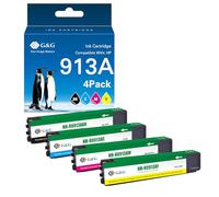 G&G Cartucce compatibili per cartucce HP 913A per HP PageWide Pro 477dw MF 352dw MFP377dw 452dw 552dw (nero, ciano, magenta)
