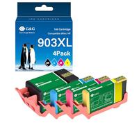 G&G Cartucce di ricambio per HP 903 XL 903XL per HP Officejet 6950 Pro 6970 6960 (nero, ciano, magenta, giallo)
