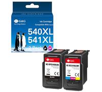 G&G Cartucce d'inchiostro compatibili con Canon 540 541 XL PG-540 CL-541 per Canon Pixma TS5150 MG3650S MG3650 MG3550 MG3250 MG4250 (colore nero)