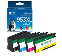G&G Cartucce d'inchiostro compatibili con HP 953 953XL Multipack per HP OfficeJet Pro 7720 7740 8730 8715 8720 8710 cartucce (nero, ciano, magenta, giallo)