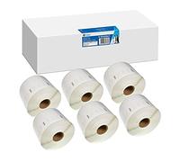 G&G Etichette 6 x 1.000, compatibili con Dymo 11354/s0722540 (32 mm x 57 mm), colore nero su bianco
