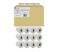 G&G Etichette compatibili con Zebra 800284-605 (12 rotoli da 475 etichette). Totale etichette: 5700/102 x 152 mm