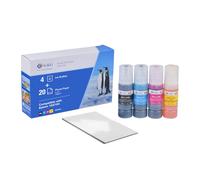 G&G Inchiostro multipack compatibile con Epson 102 104 Inchiostro per EcoTank ET-2850 ET-4800 ET-2720 ET-2712 ET-2714 ET-2715 ET-2720 ET-2721 ET-2726 ET-4700 (1004 Inchiostro + carta fotografica)