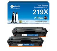 G&G MFP 3302FDWG Toner compatibile con HP 219A 219X con chip per HP Color Laserjet Pro MFP 3302FDWG 3302SDWG 3302FDNG 3202DW (2 W2190X)