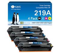 G&G MFP 3302FDWG Toner compatibile con HP 219A 219X con chip per HP Color Laserjet Pro MFP 3302FDWG 3302SDWG 3302FDNG 3202DW (W2190A W2191A W2192A W2193A)