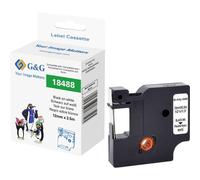 G&G RL-D-Ny-18488-BK/WT-12MM3.5M Cassetta nastro Poliammide Colore Nastro: Bia