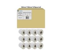 G&G RL-P-S2011-102152475-BK/WT Rotolo di etichette 102 x 152 mm Carta Bianco