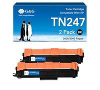 G&G Toner compatibile con Brother TN-243CMYK MFC-L3750CDW TN247 per MFC-L3770CDW DCP-L3550CDW HL-L3210CW HL-L3230CDW HL-L3270CDW (2 nero)