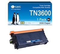 G&G Toner compatibile con Brother TN3600 TN3600XL TN3600XXL per Brother HL-L5210DN MFC-L5710DW MFC-L5710DN HL-L5210DW DCP-L5510DW con chip (TN3600)