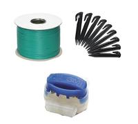G greengrass tools Kit di prolunga per robot tosaerba, per cavi di collegamento e cavi di limitazione, morsetti - compatibile con Yard-Force Husqvarna Automower Gardena Worx, set: 50 m + 50 H + 6 V