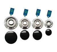 G GRIMALDI Kit 4 Bruciatori Compatibile SMEG 905916 Completi di Piattelli Spartifiamma per Cucina Piano Cottura 4 fuochi - Originale Made in Italy