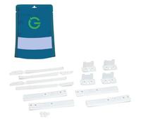 G GRIMALDI Kit 4pz. Guida Scorrevole Fissaggio Porta Frigorifero Compatibile Whirlpool codice 17011003 481231019131 Ricambio per Frigo da Incasso Montaggio Cerniera e Guida Scorrevole