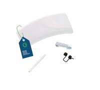 G GRIMALDI Kit Maniglia Oblò Lavatrice Compatibile REX ELECTROLUX 4055186607| Leva Porta 129x55 mm Completa Di Molla Perni Nasello