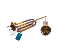 G GRIMALDI Resistenza Scaldabagno Compatibile con ARISTON 1200W RIC M6 con Porta anodo M6 Lunghezza: 148MM-265MM RECO Made in Italy