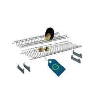 G GRIMALDI Scolapiatti da Incasso 76 cm con Doppia Rete e 4 Supporti Porta Piatti | Made in Italy | Struttura in Metallo Verniciato | Per Pensili Cucina Standard | Alta Resistenza
