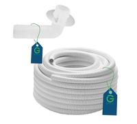 G GRIMALDI Tubo Scarico Condensa Condizionatore Climatizzatore - Tubo Flessibile Spiralato Ø18mm Bianco - Lunghezza 30m - Ricambio 60310001 (5 Metri+Pipetta 18mm)