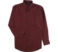 G. H. Bass & Co. Uomo Stretch Twill con Bottoni Camicia, Rosso, Piccolo