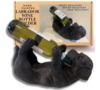 G&H Decor Figura portabottiglie di vino Labrador nero - Statuetta portabottiglie di vino per cani con dettagli sorprendenti - Decorazioni per la casa o decanter da laboratorio per cuccioli