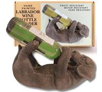 G&H Decor - Statuetta portabottiglie di vino Labrador al cioccolato - Statuetta portabottiglie di vino per cani con dettagli eccezionali per bancone della cucina o tavolo bar - Simpatico decanter rega