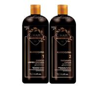 Sistema di lisciatura brasiliana INOAR (2 x 1 litro di Shampoo e Cheratina)