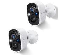 G-Homa Telecamere Senza Fili da Esterno, Videocamera Sorveglianza Esterno WiFi con Colore Visione Notturna/Audio a 2 Vie/3MP 2K/Movimento PIR/sirena/intelligente AI/Impermeabile IP65 (Aggiornato)