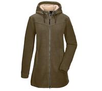 G.I.G.A. DX Donna Parka in pile/giacca in pile con cappuccio GW 82 WMN FLC PRK, dunkelschlamm, 36, 43547-000