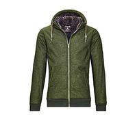 G.I.G.A. DX - Giacca Antivento da Uomo in Pile, con Cappuccio, Uomo, Giacca a Vento Casual con Cappuccio, 36050-000, Muschio Scuro, 4XL