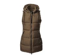 G.I.G.A. DX Gilet trapuntato/giacca funzionale effetto piumino con cappuccio da donna, marrone, 42