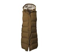 G.I.G.A. DX GW 68 WMN QLTD VST - Gilet trapuntato da donna, effetto piumino con cappuccio, colore: marrone chiaro, 36, marrone