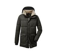 G.I.G.A. DX Uomo Parka casual funzionale in look piumino con cappuccio staccabile con zip e colletto in pile Sherpa staccabile con zip GW 46 MN QLTD PRK, Verde antracite, M, 37575-000