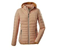 G.I.G.A. DX Women's Giacca funzionale casual in look piumino con cappuccio staccabile con zip - Uyaka Stripe, light apricot, 46, 34313-000